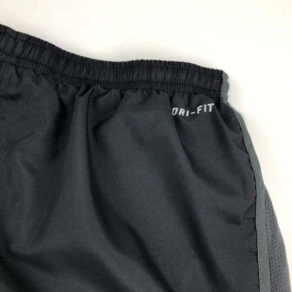 Nike DRI-FIT 3" Womens Running Shorts Size Small Lined Black White Gray - Picture 7 of 12